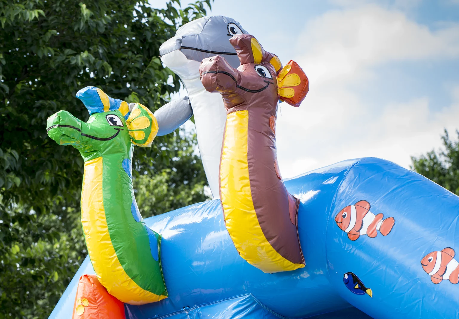 Hüpfburg mit Rutsche ‚Seaworld‘ auf Usedom – Ideal für Kindergeburtstagsfeiern und Sommerpartys mit Platz für bis zu 10 Personen.