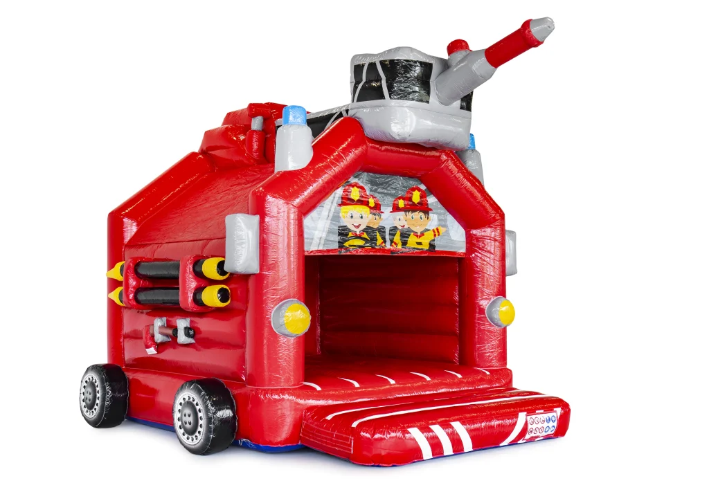 Hüpfburg Größe L ‚Feuerwehr‘ auf Usedom – Ideal für Feuerwehr-Events und Kindergeburtstagsfeiern mit Platz für bis zu 10 Personen.