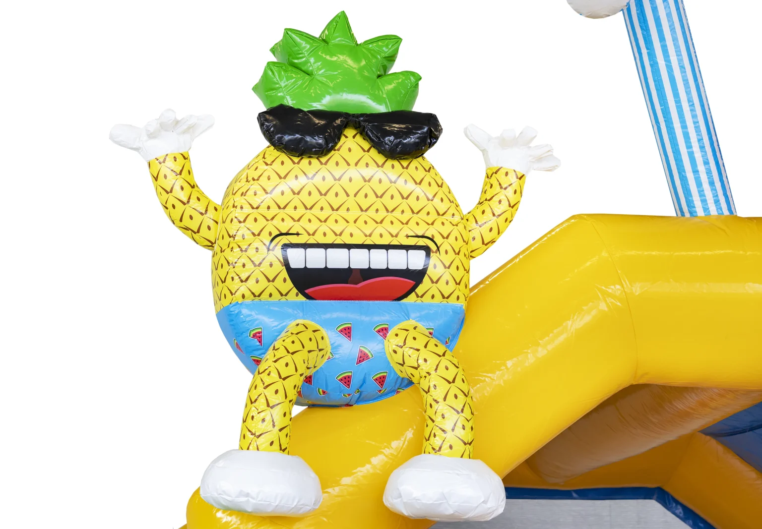 Hüpfburg Größe L ‚Sommer Party‘ auf Usedom – Große Hüpfburg für Events, Straßenfeste und Sommerfeiern mit viel Spaß für Kinder und Erwachsene.